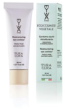 Eywa Crema Contorno Occhi Ristrutturante Pura Cura (30 ml) – Contorno occhi antirughe, defaticante e illuminante – Con alga meniantes, fico d’India e olio di baobab – Bio, vegan, made in Italy