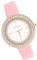 MicLee Montres à Quartz Femmes Filles Montre Luxe à Cadran Rond Minimaliste orné Strass Etincelants Montre Etanche avec Bracelet en Cuir Rose