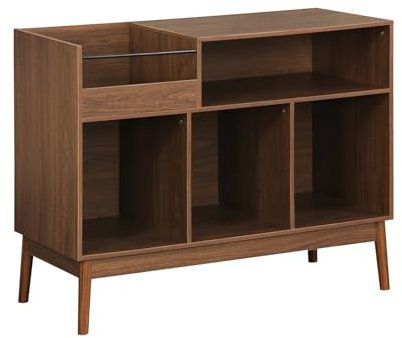 sweeek - Meuble Vinyle Vintage Effet Bois. Népal. L 100 x l 48 x H 81.5cm