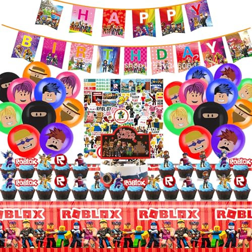 Geburtstag Dekoration,98pcs Luftballons Dekoration,Deko Geburtstag Set Enthalten Luftballon Latex,Kuchendeckel, Aufkleber,Banner etc,Kinder Geburtstag Dekoration