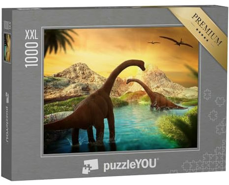 Puzzle 1000 Teile XXL „Die Welt der Dinosaurier“ – aus der Puzzle-Kollektion Dinosaurier, Tiere aus Fantasy & Urzeit