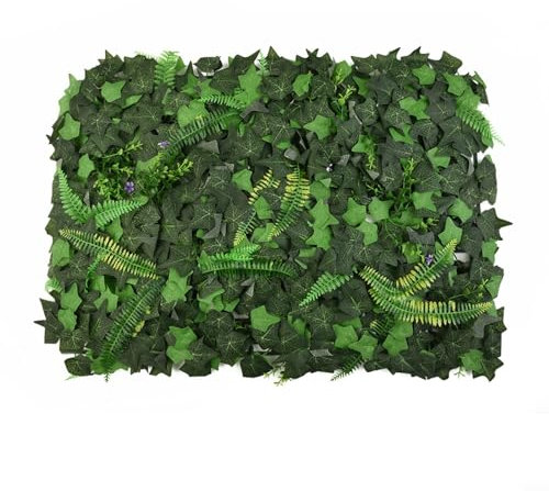 EpheyFIF Künstliche Pflanzen-Wandpaneel, 40 x 60 cm, grünes Gras, Wandhecke, Wandpaneele, Sichtschutzzaun, Garten, Rankgitter, Blattschutz, Hintergrund für Innen- und Außendekoration (3#)