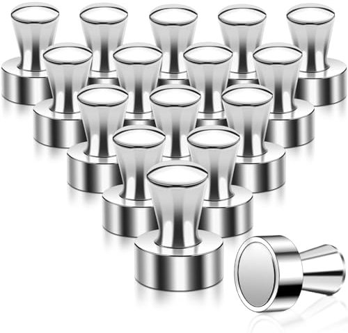 Starke Magnete, Neodym Magnet Extra Stark 16 Stück Mini Magnet für Kühlschrank, Magnettafel, Kegelmagnete, Stecktafel, Pinnwand Kleine Magnete für Whiteboard Büro Metall Kühlschrankmagnete