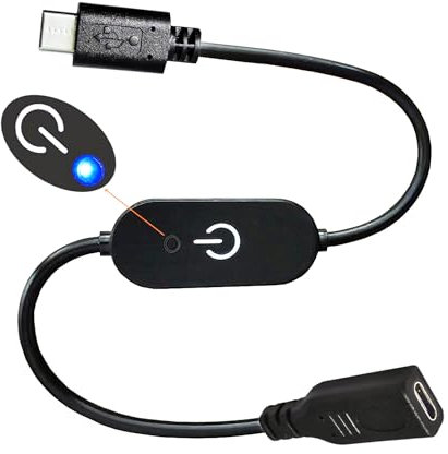 SHANFEILU Cable USB Type-C LED Strip Touch Dimmer Cord Single Colour Dimming On Off Switch Controller 3A DC 5V-12V para Tablet LED Light Bar 30 cm