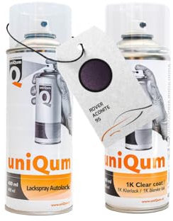 uniQum Spraydose Autolack + Klarlack ROVER ACONITE 95 Autolack Reparatur 2x 400 ml