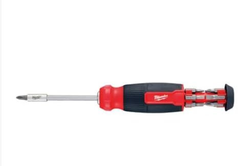 Milwaukee Set di cacciaviti multi-bit. con cricchetto integrato, punte multiple e design compatto