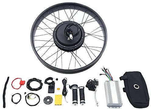 AOAPUMM 26 Zoll 48V 1500W E-Bike Umbausatz Elektrofahrrad Schneerad 170mm bürstenloser Hinterradmotor Motorkit wasserdicht mit LCD Display