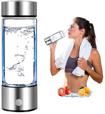 2.0 Hydrogen Water Bottle, 420ml Hydrogen Water Generator, Ion Bottle Improve Water-Quality, adopts SPE and PEM Technology Generate a Cup of Hydrogen-Rich-Water in Three Minutes
