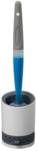 Conjunto de escobilla de inodoro y soporte, cepillo de inodoro con dispensador de jabón,Cepillo de inodoro recargable con dispensador de mango | Cepillo de inodoro de pared recargable, conjunto de