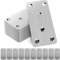 10pcs Metal Flat Brackets for Wood, 80 × 40 × 1.75mm Heavy Duty Stainless Steel Mending Plates, Sleeper Brackets for Fence Post and Timber Fixing and Joining