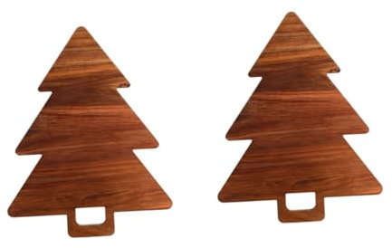 PRETYZOOM 2 Pz Tagliere Per Albero Di Natale Tagliere Di Pane Natalizio Tavola Di Salumi Dell'albero Di Natale Piatto Vassoio Da Portata Natalizio Tagliere Di Natale Light Brown Di Legno