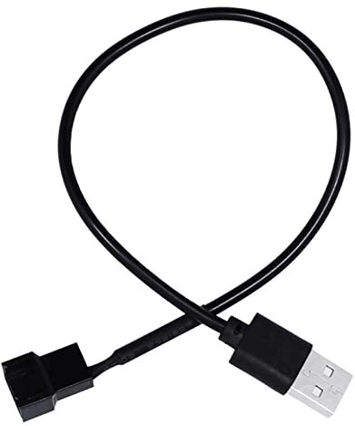 HUAJINGKEJI Câble adaptateur USB vers 4 broches pour ventilateur de processeur pour ordinateur portable 5 V 30 cm