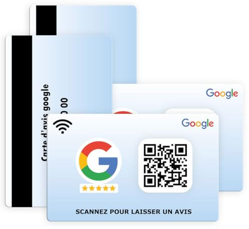 Carte Google avis - NFC et QR Code - Collectez des Avis Clients en un scan, Format carte de visite, Pour entreprises et commerces (2)