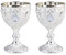 Elictech Verre à calice vintage en forme de calice royal en relief - Gobelet vintage en alliage de zinc - Décorations de fête médiévales pour Halloween - Fournitures de décoration (argenté)