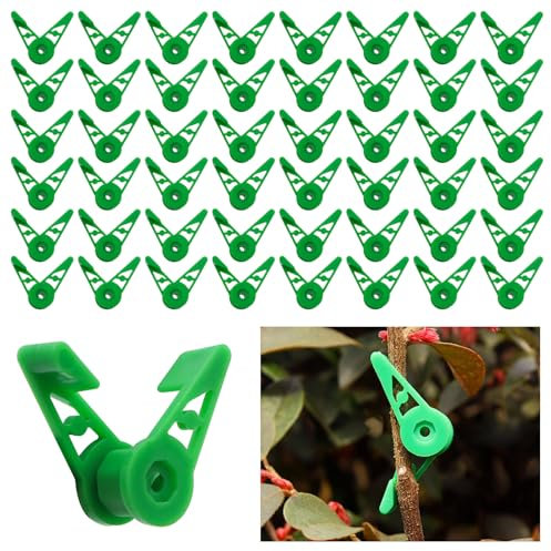 CATELL 40 Stück 360° Verstellbare Pflanzenbieger Clips, Bending Clips für Spannungsarmes Training von Pflanzen, Obstbäumen und Blumen