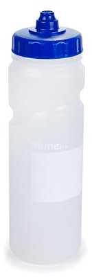 Samba Clear Water Bottle - 750ml Sports Squeeze Bottle - BPA Free - Screw Top Cap Name ID Block
