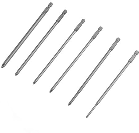 6PCS 150MM Puntas de Destornillador Magnéticas, Puntas de Destornillador de Acero de 1/4 Pulgadas para Destornilladores Eléctricos y Manuales, Herramientas para Bricolaje y Reparación