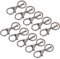 Akozon 10 Piece Non Fading Key Chain Set Classic Lobster Clasp Hook Keychain Gold for Home (Silver Black)