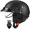 Casco Scodella Portatile Mezzi, Caschi Jet Mezzo, Caschi Da Motociclista Vintage Caschi Cromwell Caschi Casco A Scodella Scooter Motorino ECE/DOT Omologato Mezzo Elmetto Da Moto 1,L