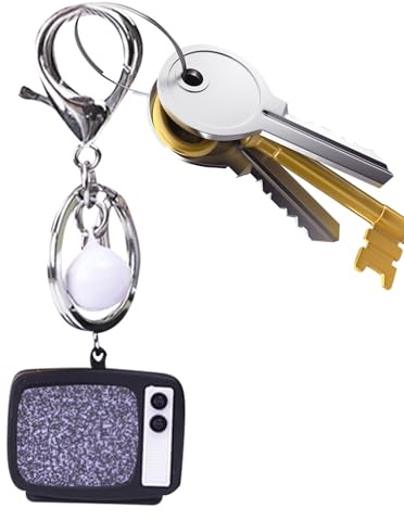 TV Key Ring - Retro Sound & Light Keychain | Key Ring with Sound for Collectors, Students, Teens, Adults, Tourists, Travelers, Birthday Backpacks, Suitcases