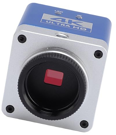 Hamwesh Fotocamera per Microscopio Digitale, Microscopio USB con Sensore CMOS 4K 8,3 MP, per l'industria Elettronica con Obiettivo HD 100X Zoom Digitale 4X Controllo Remoto per Video di Saldatura