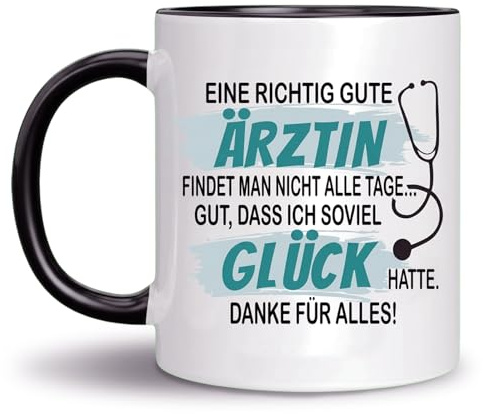 Verdaxis Tasse Ärztin, Dankeschön Geschenke Ärztin Tasse mit Spruch, Lustige Kaffetasse Geschenk für Ärzt, Dankeschön für Arzthelferin