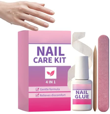 Cracked Nail Repair Strengthening Silk Wrap Glue File | Men Women Damaged Fingernail Repair for Split Nails for Protection Care Recovery Beauty Home Salon
