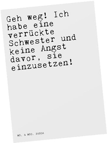 Mr. & Mrs. Panda Postkarte Geh weg! Ich habe... - Geschenk, Zitat, Zitate, Geburtstagskarte, Spruch Sprüche Weisheiten Zitate Lustig Weisheit Worte,