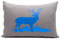 Tiroler Zirbenkissen 30x20 cm Hirsch blau - handgemachter Polster aus hochwertigen Zirben