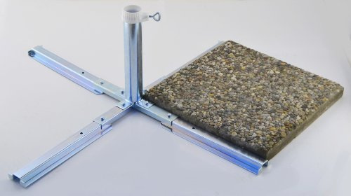 STABIELO Grossschirm - Sonnenschirmständer - aus 4 mm Ø DEUTSCHEM Stahl - FÜR SCHIRMSTÖCKE BIS 55 mm Ø - ohne BETONPLATTEN - Lieferung ohne Platten - Made in Baden WÜRTTEMBERG -