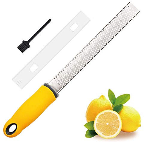 WesKimed Râpe à fromage, râpe à citron, râpe de cuisine, râpe en acier inoxydable, idéale pour fromage, parmesan, chocolat, légumes et fruits