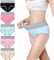 Falechay Unterhosen Damen Unterwäsche Bauchweg Baumwolle Slips Damen Panties High Waist Taillenslip Mehrpack 5er Pack Schwarz&Rosenrot&Blau&Rosa&Gelb M