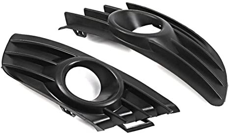 OUKENS Cubierta de luz antiniebla, Parachoques Delantero Cubierta par de molduras de rejilla de luz antiniebla de parachoques delantero de color negro para Citroen C4 2004-2007