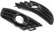 OUKENS Couvercle antibrouillard, paire de garniture de calandre antibrouillard pare-chocs avant de couleur noire pour Citroen C4 2004-2007