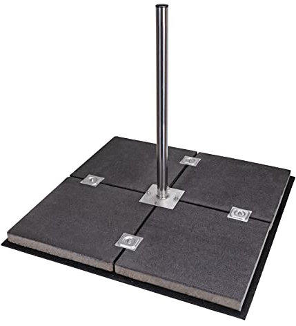 DUR-line Stabilo Edelstahl Universal Plattenständer - Leicht zu montieren und extrem stabil - [Sat-Antenne, Richtfunk, Flachdachständer, Balkonständer, Gehwegplatten, Terassenständer]