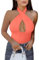 REORIA Body da donna sexy con scollo senza maniche e perizoma Top rosa neon grande