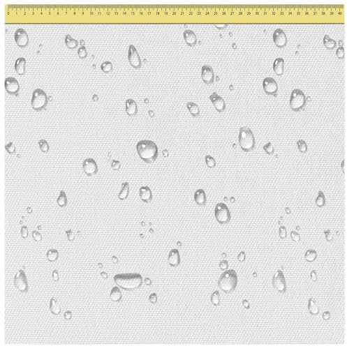 DreamRoots Segeltuch Wasserdicht - Polsterstoff Meterware 160 cm breit - Wasserabweisender Stoff 220 g/m2 600D - Markisenstoff Wasserdicht Meterware Weiß Laufmeter