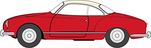 Oxford Diecast 76KG001 VW Karmann Ghia Henna Red/Pearl White