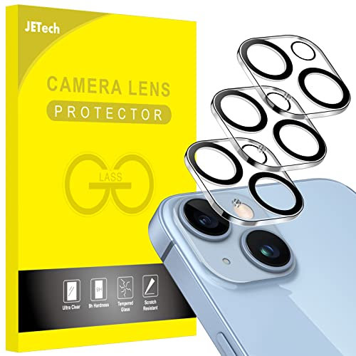 JETech Kameraschutz für iPhone 14 6,1 Zoll und iPhone 14 Plus 6,7 Zoll, 9H Panzer Schutz Glas, Kamera Schutzfolie, Anti-Kratzer, Ultra HD Klar, 3 Stück
