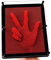 Adurello 3D Pinart Nagelspiel Pinpressions Klassische Pin Skulptur Bord Stressabbau Spielzeug für Kinder Erwachsene, Extra groß 25x20x4,5 cm (Rot)