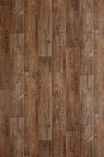 Misento PVC Bodenbelag Stabparkett Holzoptik Boden Fußboden mit Gesamtdicke von 2,8mm und Nutzschicht 0,2mm 200 x 400 cm Braun