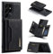 Cseoteo Wallet Case für Samsung Galaxy S23 Ultra, Leder-Handyhülle mit magnetischer, abnehmbarer dreifach faltbarer Brieftasche, Kartenhalterfach (Schwarz)