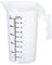 PATIKIL Graduated Beaker, 250ml PP Plastic Liquid Measuring Cup Double Sided Black Graduations with Handle Lid and Spout for Lab Kitchen Home
