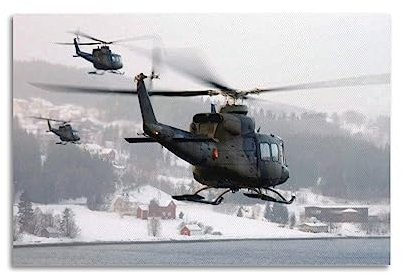 NOHF Helikopter-Poster für Glocke 412SP Poster, Wandkunstdruck, Retro-ästhetische Raumdekoration, Malerei, Leinwand, Poster für Zuhause und Büro, 20 x 30 cm, ungerahmt