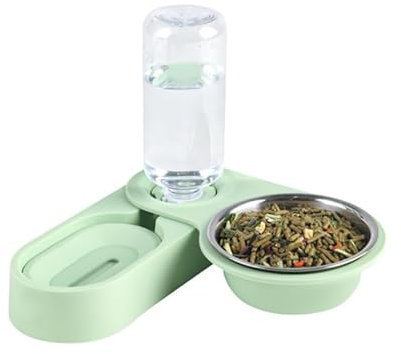 Distributeur d'eau automatique pour animaux de compagnie - 532 ml - Fontaines à eau alimentées par gravité pour petits animaux, chat, lapin, furet