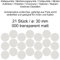 Aufkleber Etiketten Klebepunkte aus Folie 21 Stück transparent durchsichtig matt rund 30 mm selbstklebend farbig wetterfest Decal Markierungen Organisieren DIY basteln verzieren Modellbau Scrapbooking