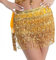 SPERMUOY Glitzer Rock Gold Damen Pailletten Rock Gold,Rock mit Pailletten Karneval Pailletten Rock,Glitzer Rock Karneval Quasten Pailettenrock für Damen und Mädchen-goldene