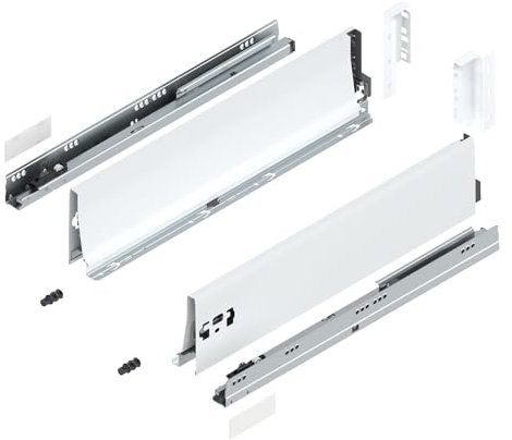 siwitec Blum TANDEMBOX antaro Innenschubkasten K Vollauszug Seidenweiß |Schubladenschiene 550 mm Nennlänge | Belastbarkeit bis 30 kg | BLUMOTION Soft-Close | Küchenschublade