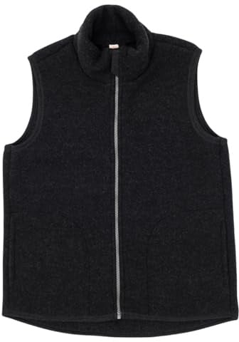 Engel, Damen Fleece Weste mit Reißverschluss, 100% Wolle (Merino, kbT) (DE/NL/SE/PL, Numerisch, 46, 48, Regular, Regular, Schwarz)