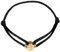 KIM JOHANSON® Segeltau Damen Armband *Tricolor* in Schwarz | Kordelarmband mit Edelstahl Ring in Silber, Gold & Roségold | Wasserfest | Boho Schmuck für Frauen | Verstellbare Länge | Mit Schmuckbeutel